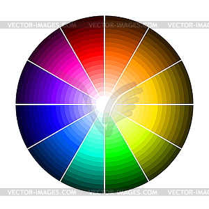 Color wheel with shade of colors - vector clipart