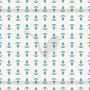  Seamless pattern of anchors, endless sea background  - vector clipart