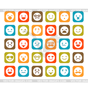 Set of smiley icons - vector image