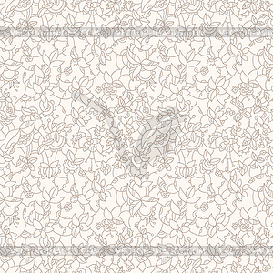Seamless floral pattern, endless background - vector clip art