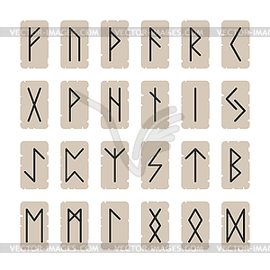 Set of signs runes on a background - vector clipart