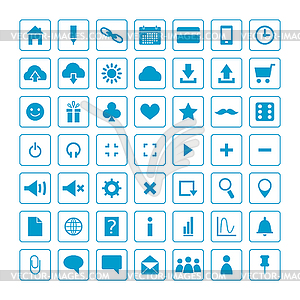 Set of web icons for business and communication - vector clip art