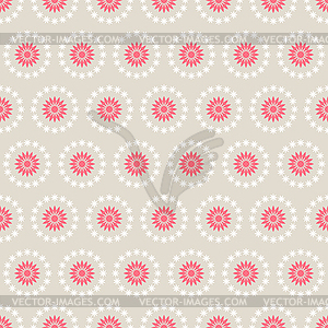 Seamless pattern of abstract flowers - vector image