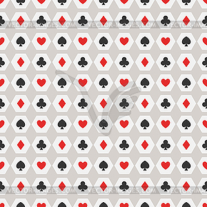 Seamless background of card suits - vector clipart / vector image