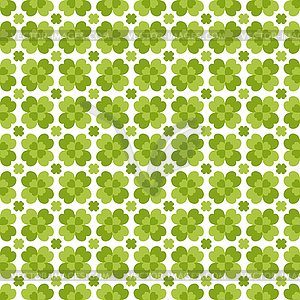 Seamless decorative floral pattern with clover, - vector clipart