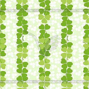 Seamless decorative floral pattern with clover, - vector clipart