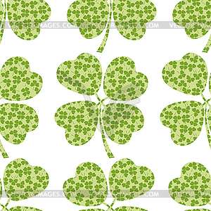 Seamless decorative floral pattern with clover, - vector clip art