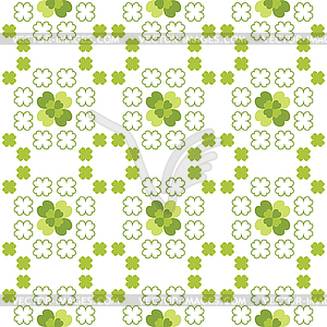 Бесшовные декоративные цветочный узор с клевером, - векторизованное изображение