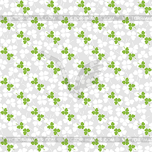 Seamless decorative floral pattern with clover, - vector clipart