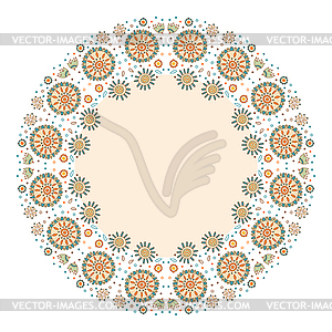 Color decorative flower background with place for - vector clipart / vector image