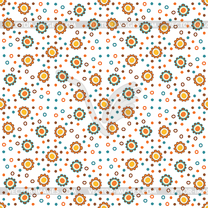 Seamless color decorative flower pattern - vector image