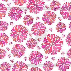 Seamless color decorative flower pattern - vector clipart