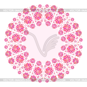 Color decorative flower background with place for - vector clipart