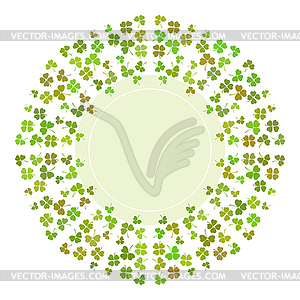 Decorative flower background with clover and place - vector clip art