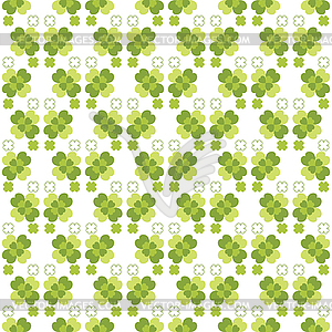 Seamless decorative floral pattern with clover - vector clip art