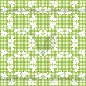 Seamless decorative floral pattern with clover - vector clipart