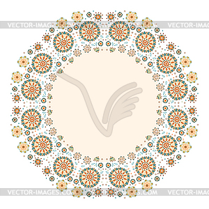 Color decorative flower background with place for - color vector clipart