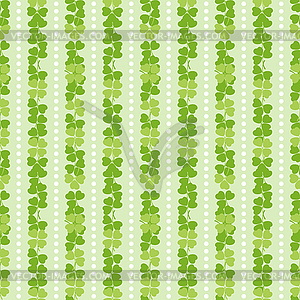 Seamless decorative floral pattern with clover - vector image
