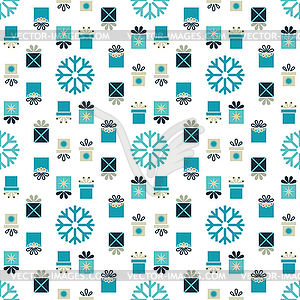 Seamless pattern with gift boxes - vector clipart