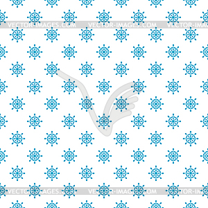 Seamless sea pattern with hand wheels - vector clipart