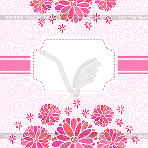 Decorative flower background with place - vector clipart