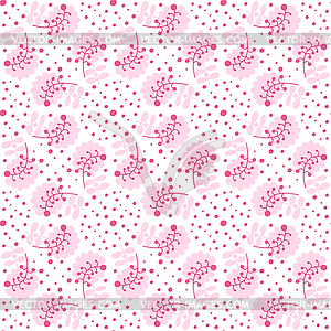 Seamless color decorative flower pattern - vector clipart