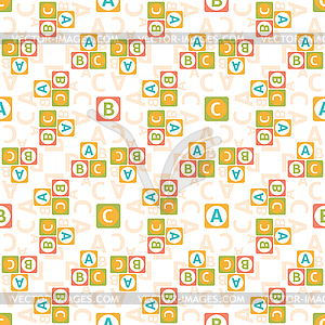 Seamless pattern of letters - vector image