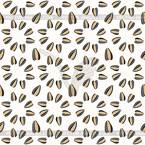 Seamless pattern with sunflower seeds - vector clipart / vector image