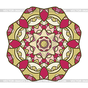 Circular decorative ornament, mandala, arabic - vector clipart