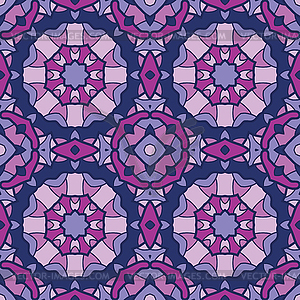 Seamless geometric mandala pattern - vector clip art
