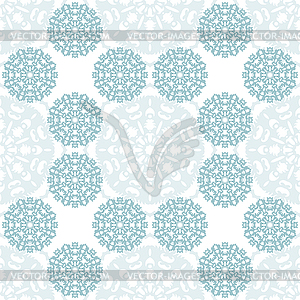 Seamless Christmas pattern with snowflakes, - vector clipart