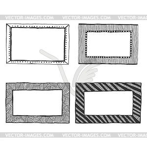 Set of doodle frames - vector clipart