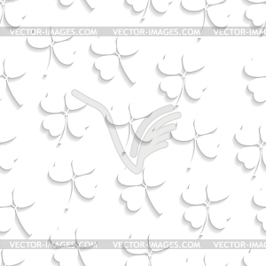 Бесшовные декоративные цветочный узор с клевером - векторное изображение