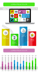 Ui, infographics and web elements - vector clip art