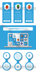 Ui, infographics and web elements including flat design - vector clip art
