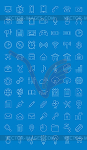 Universal icons set for web design. Vector illustration - vector image