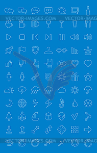 Universal icons set for web design. Vector illustration - vector clipart