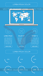 Ui, infographics and web elements including flat design - vector clipart