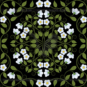 Abstract seamless floral pattern - vector clipart