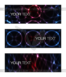 Set of abstract modern futuristic banners - vector clip art