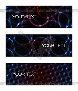 Set of abstract modern futuristic banners - vector image