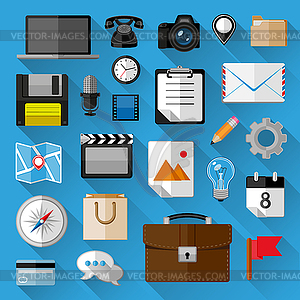 Flat icons bundle. Business concept - vector clip art