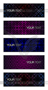 Set of abstract modern futuristic banners - vector image