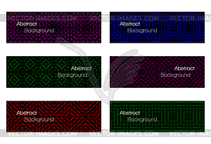 Набор баннеров абстрактные современные стиле - векторный клипарт / векторное изображение