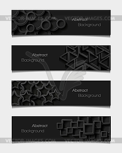 Set of abstract modern style banners - vector clipart