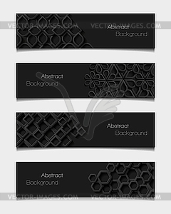 Set of abstract modern style banners - vector image