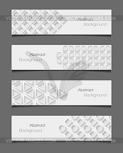 Set of abstract modern style banners - vector image