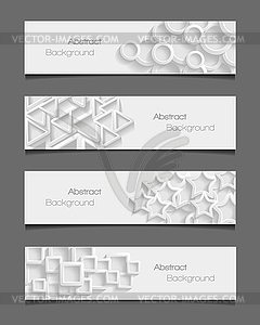 Набор баннеров абстрактные современные стиле - векторное изображение EPS