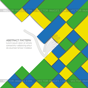 Abstract geometric background in Brazil flag colors - vector clipart