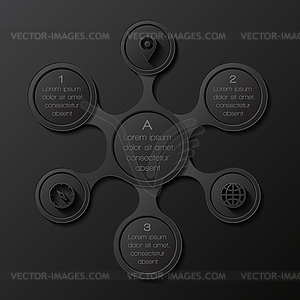 Metaball diagram. Infographic elements - vector clipart